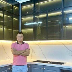 Tủ Bếp Cánh Kính Cường Lực