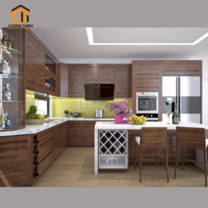 Tủ Bếp Gỗ Óc Chó 08
