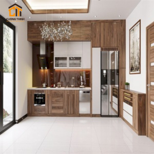 Tủ Bếp Gỗ Óc Chó 01