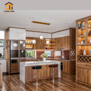 Tủ Bếp Gỗ Óc Chó 07